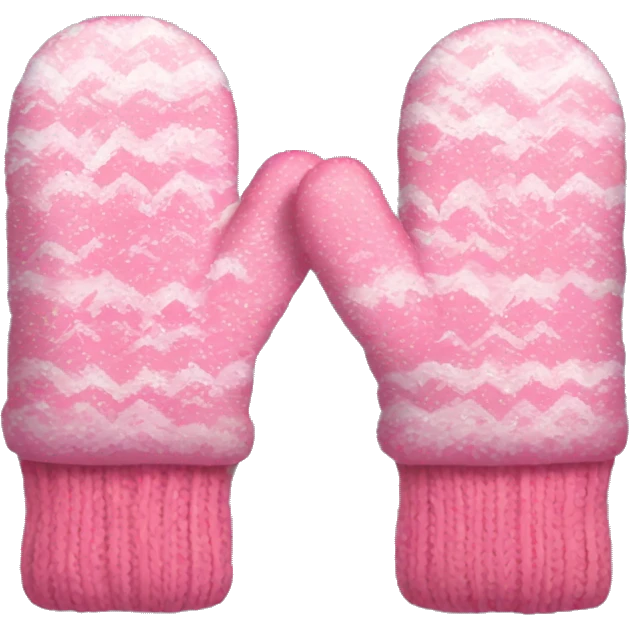 pink mittens winter emoji