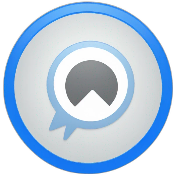 white tick inside blue circle emoji