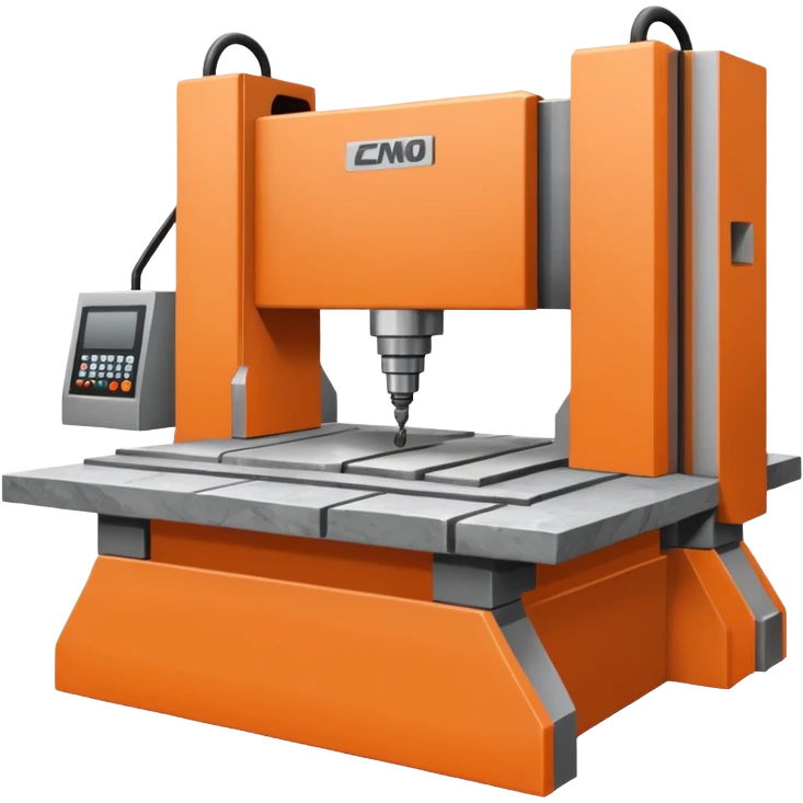 cnc machien curtting stone slab standing in a workshop emoji