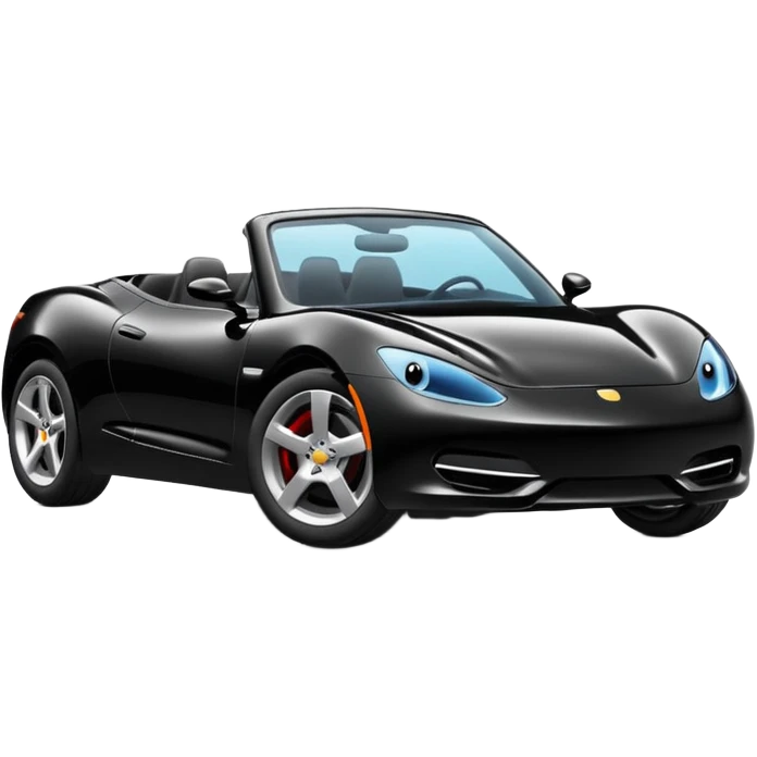  чорне авто з відкидним верхом emodji emoji