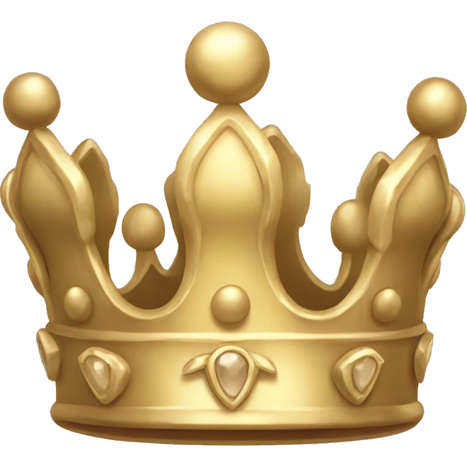 Gold crown with beige bows emoji