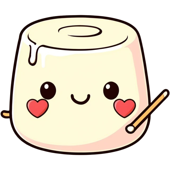 Marshmallow love emoji