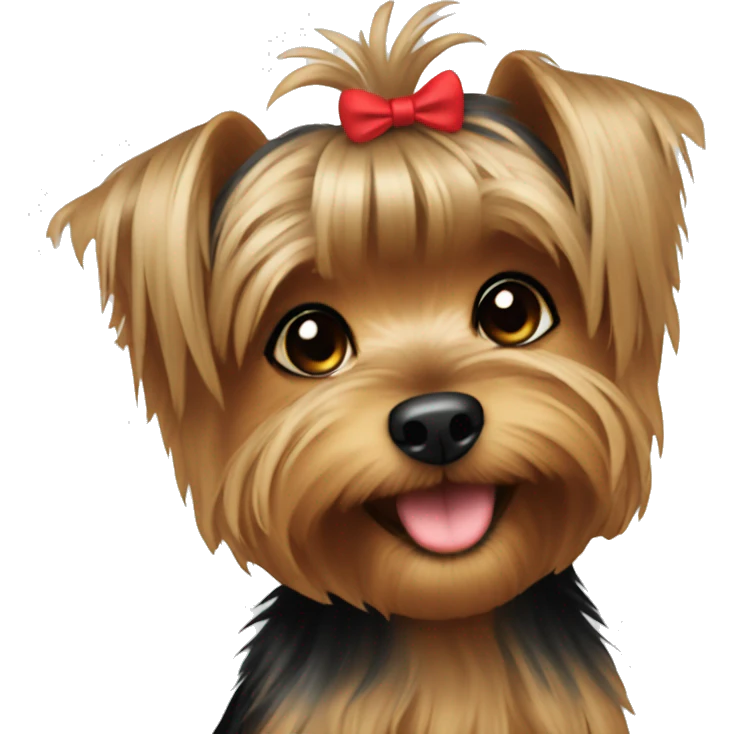 cute girl yorkie emoji