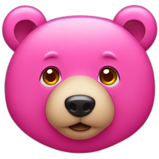 Bear with pink emojis  emoji