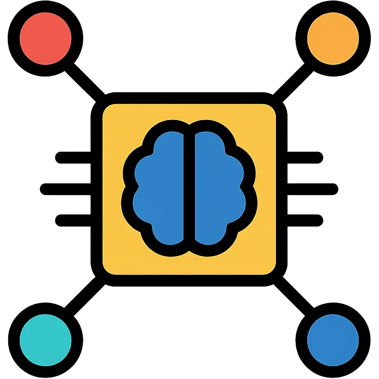 AI neural network nodes icon emoji