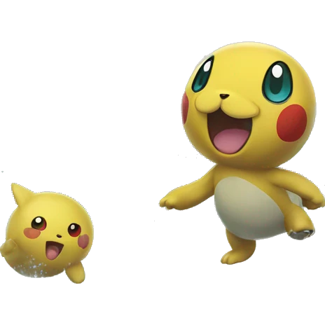 Pokemon walks in the sea emoji