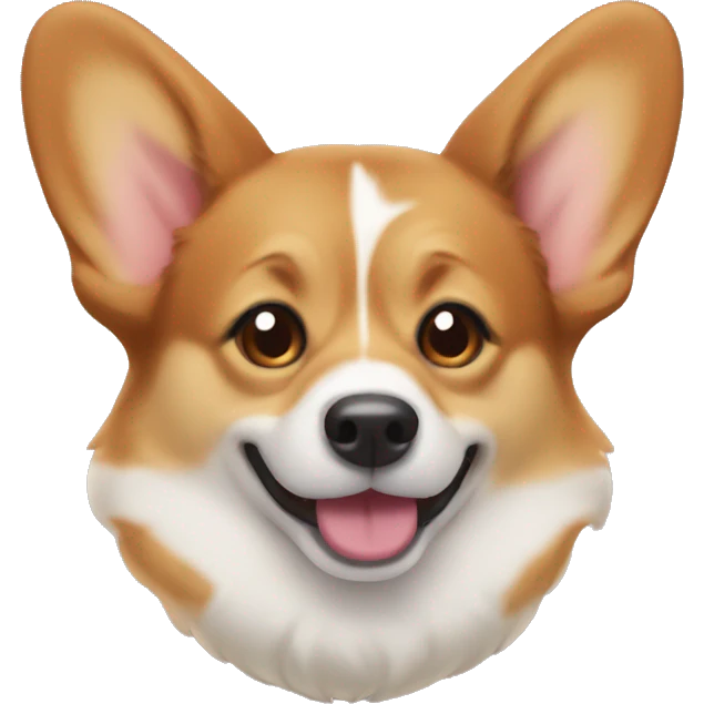 Corgi apple style emoji