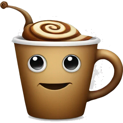 Snail with coffee emoji