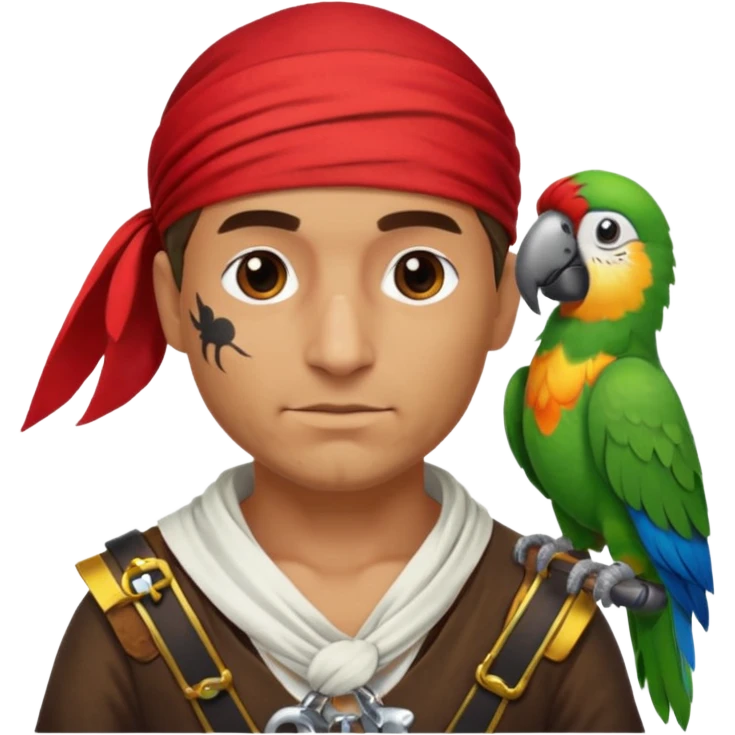 pirate and parrot emoji
