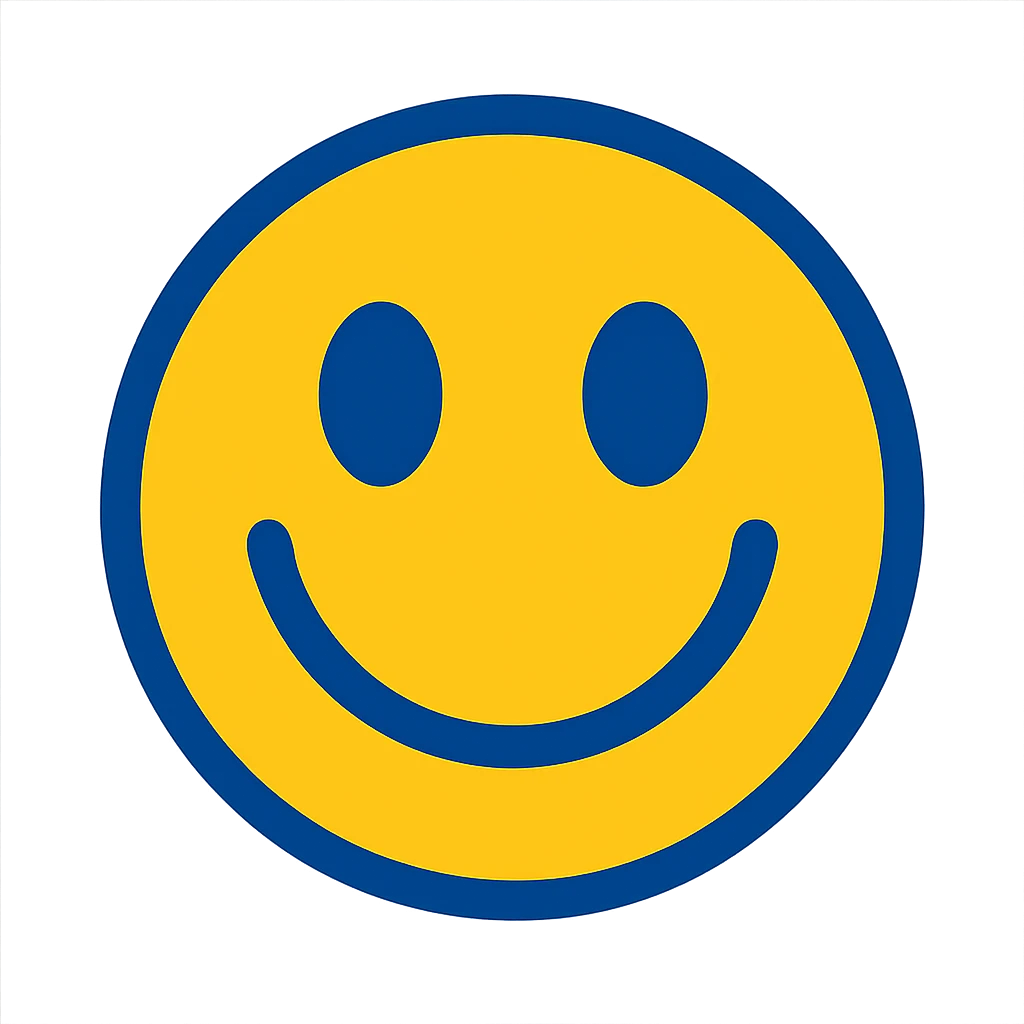 smile icon, vibrant toon style emoji
