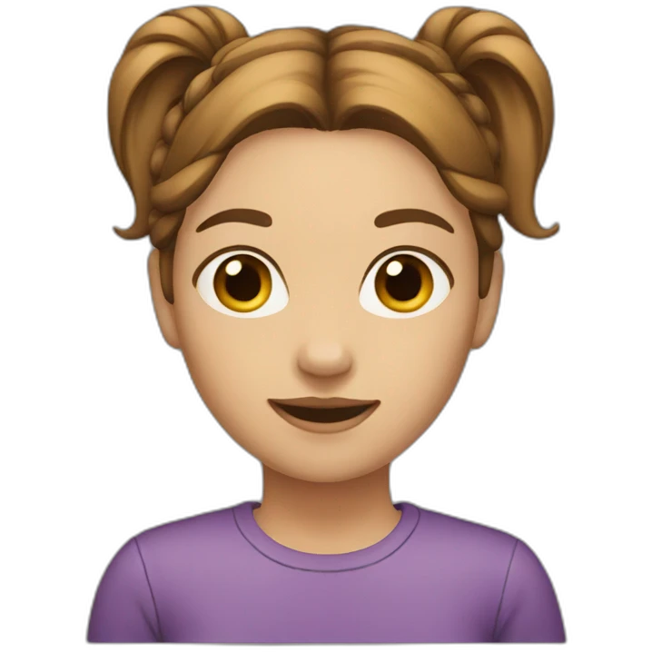 girl-with-brown-ponytail-hair emoji