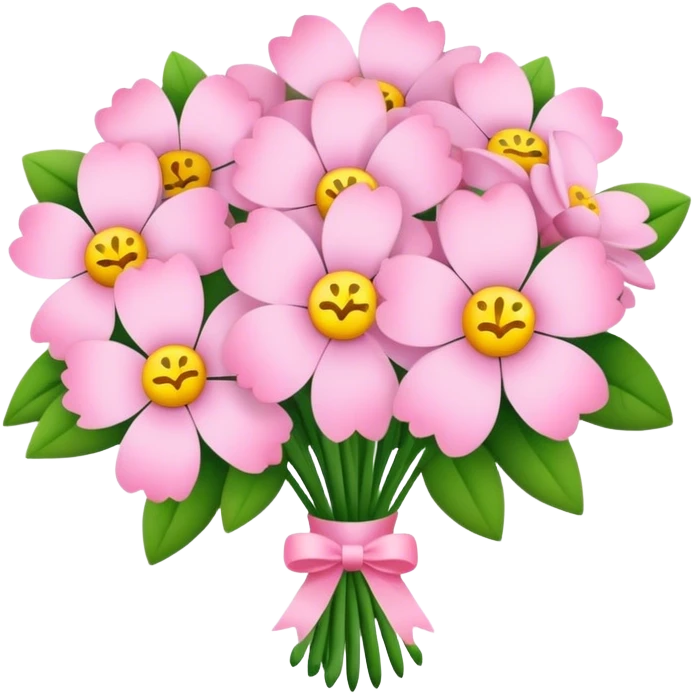 Baby pink flowers bouquet emoji