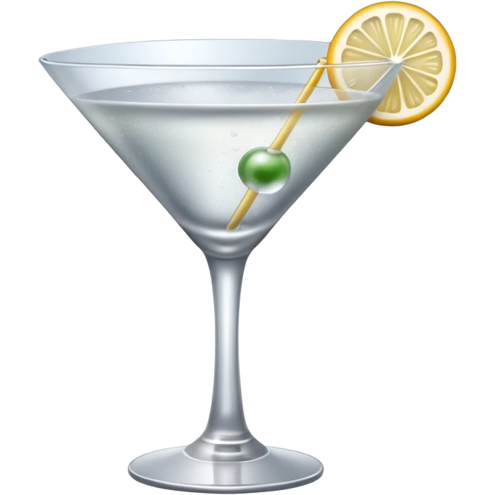 silver coloured cocktail in martini glass emoji