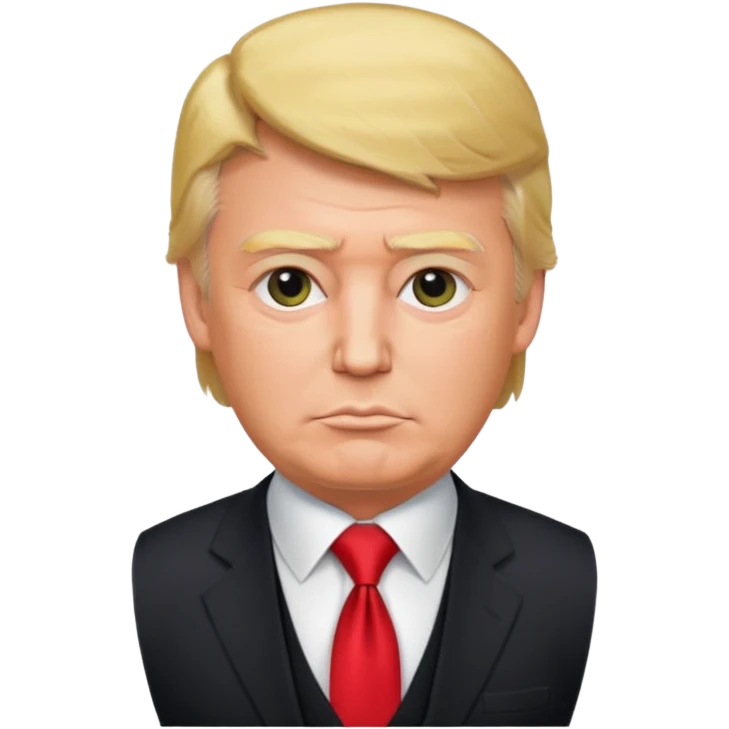 donald trump in vest with tie emoji