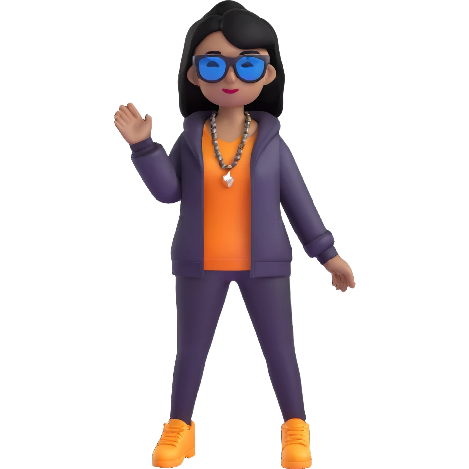 Roblox baddie girl with sunglasses and stylish clothes emoji