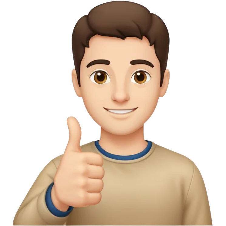 Young Italian actor Andrea Arru shows thumbs up emoji