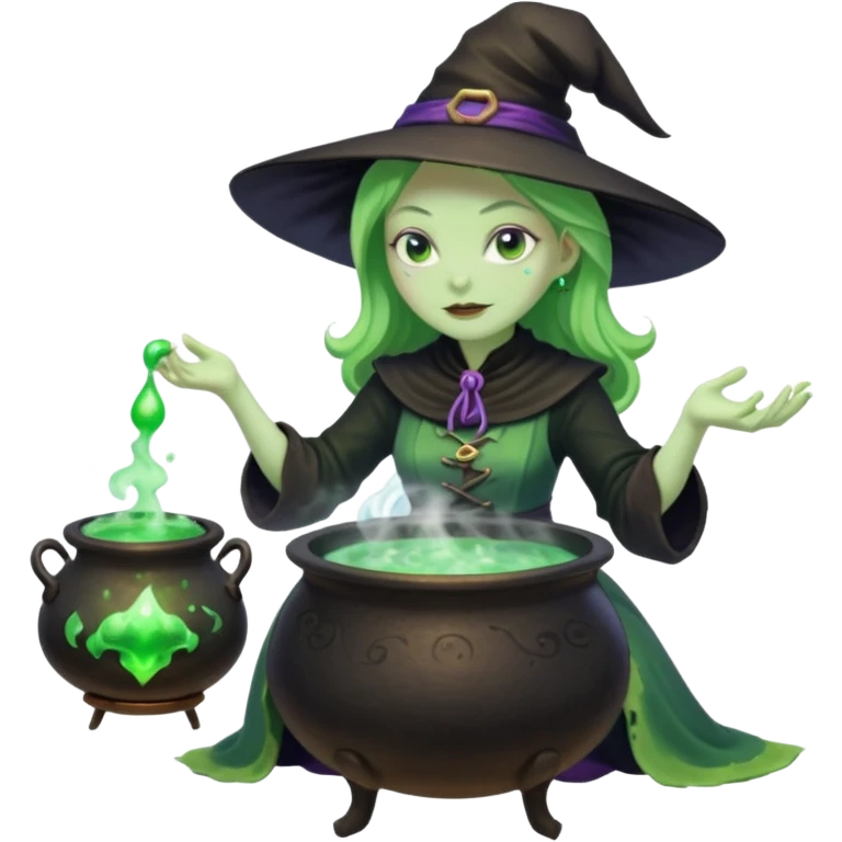 green witch cooking potion emoji