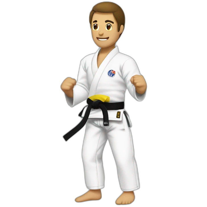 Casal lutando jiu jitsu emoji