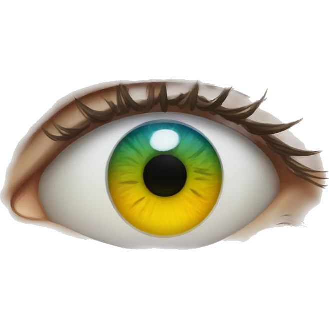 realistic colourful eye emoji