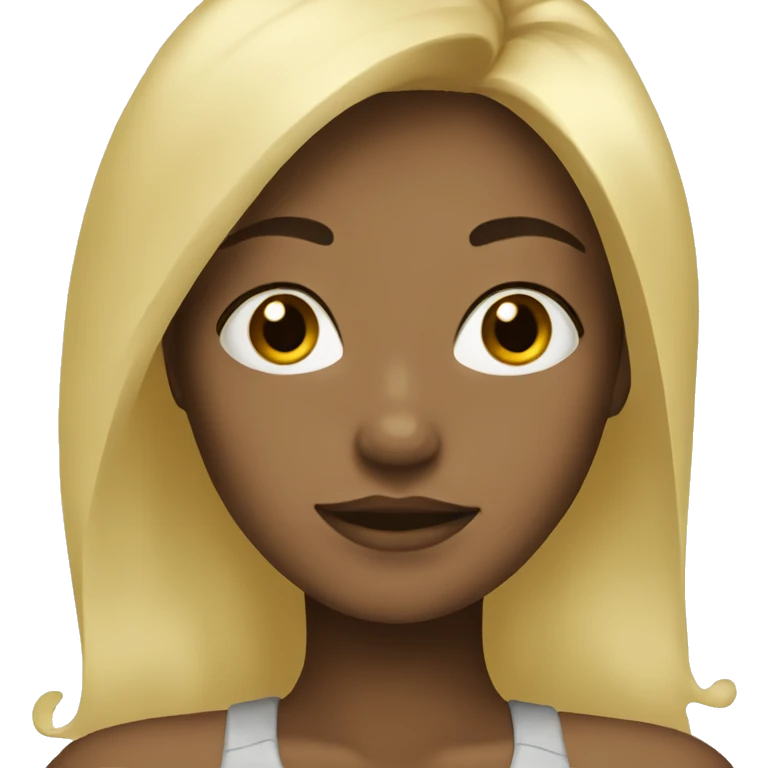 Girl with blonde hair and dark roots emoji