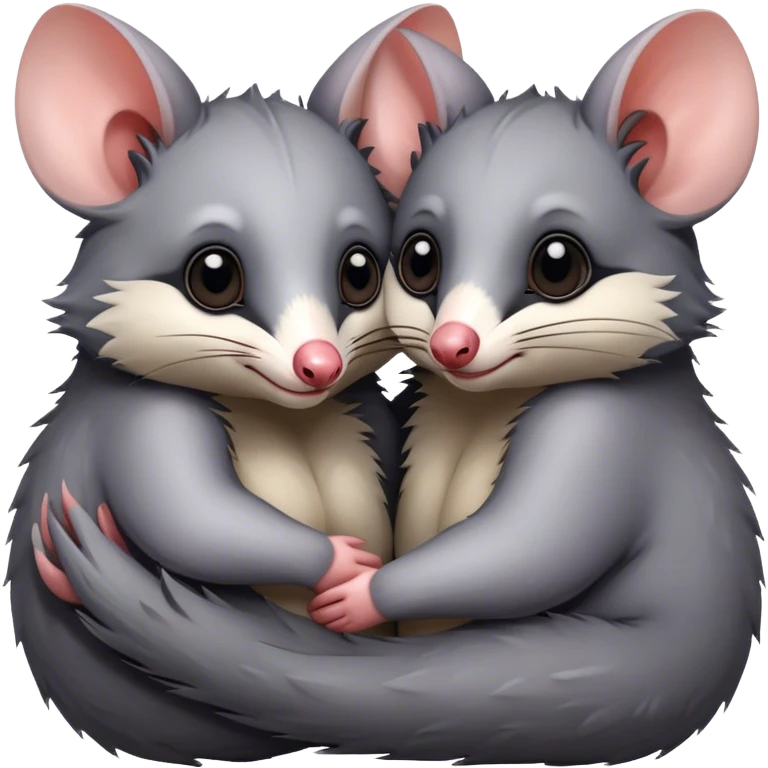 Possum hugging another possum  emoji