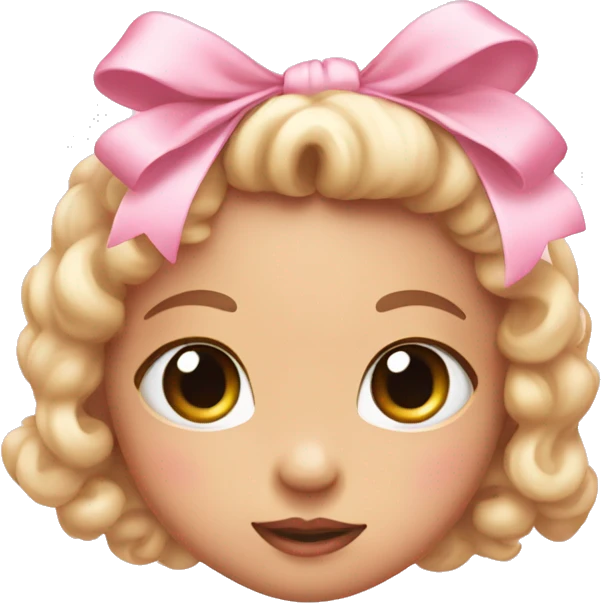 A baby pink heart with a bow 🎀 emoji