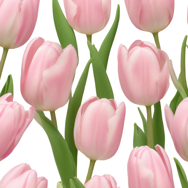 Very light pink tulips emoji