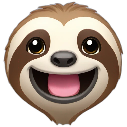 sloth smiling emoji