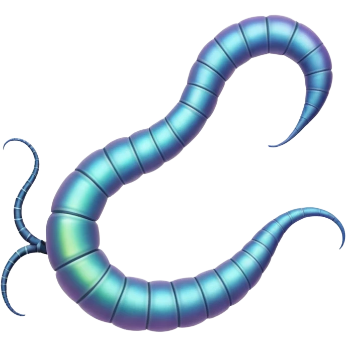 Neurax Worm, a mind-controlling parasite, sleek alien worm with subtle neural patterns emoji