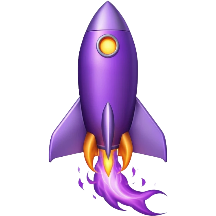 purple rocket purple flame emoji