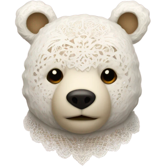 Bear with a lace  emoji