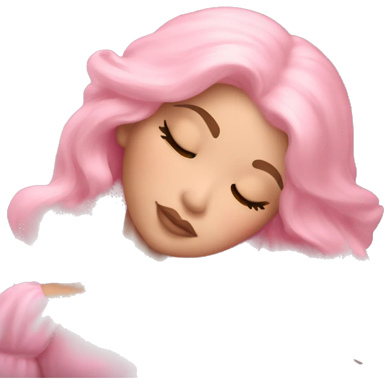 Sleeping beauty pastel pink emoji