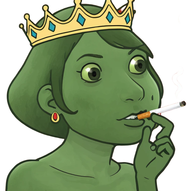 Princess with a cigarette emoji