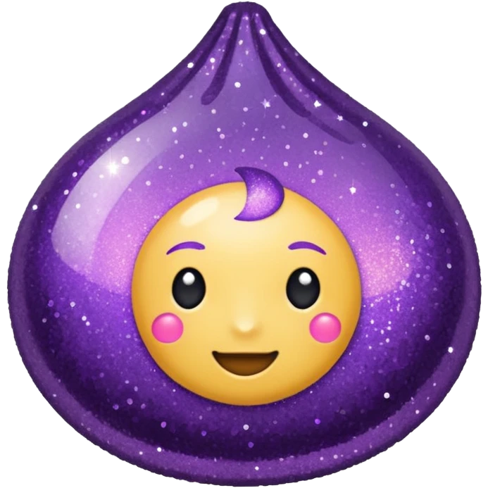 bolinha glitter roxo emoji