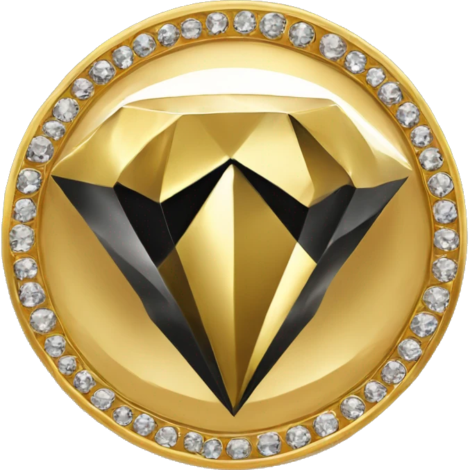 gold and Black diamond playbutton emoji