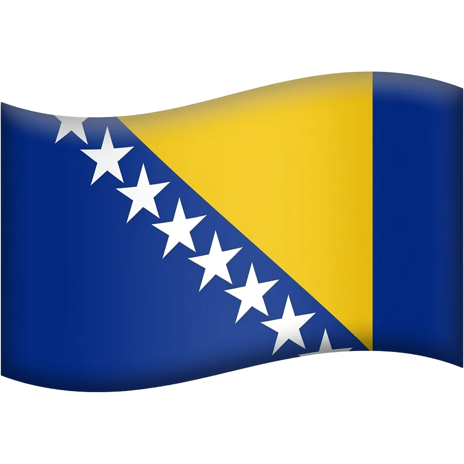 White flag with lillies bosnian emoji