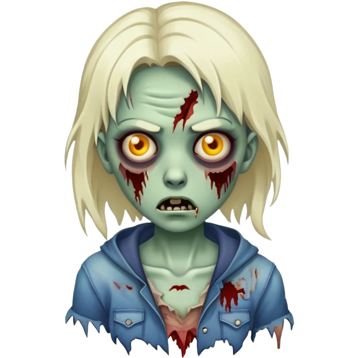 A zombie girl emoji