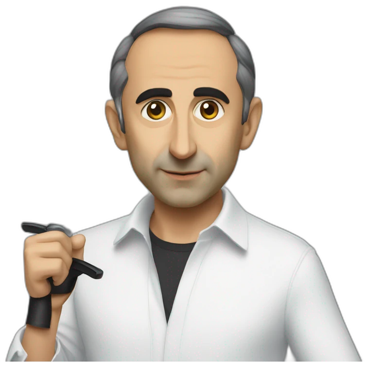 Eric Zemmour avec un sabre emoji