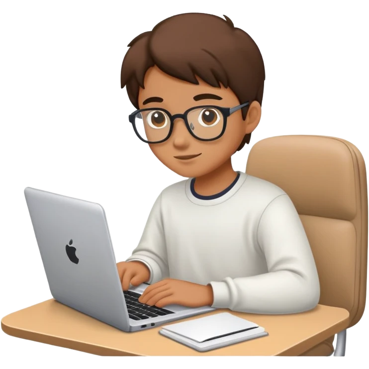 student studying with laptop computer emoji