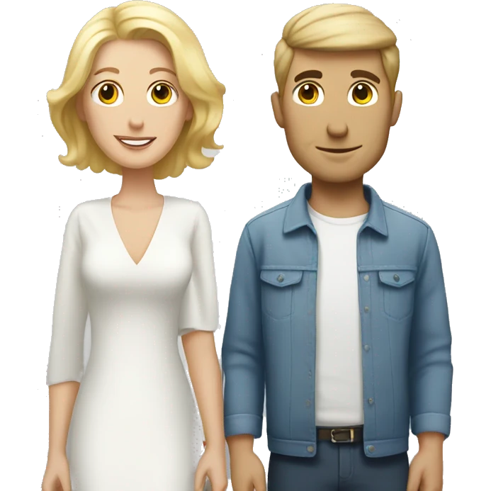 white guy and white woman couple emoji