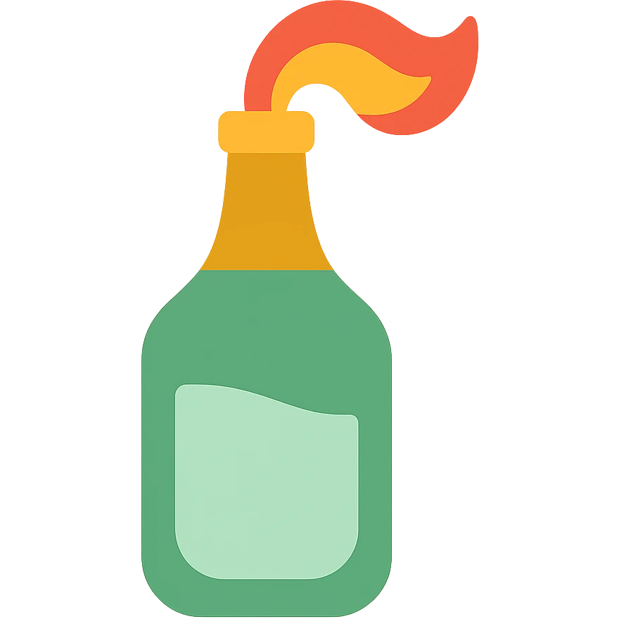 Molotov cocktail emoji