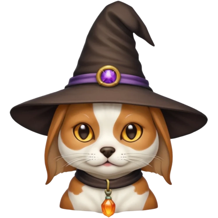 Dog witch cat emoji
