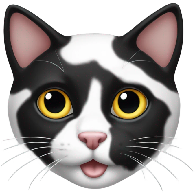 Black and white cat emoji