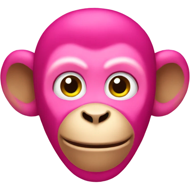 Pink monkey emoji