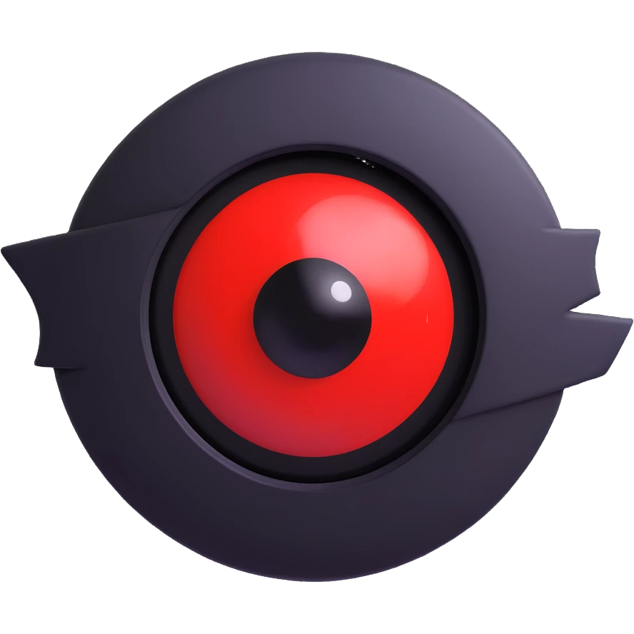 sharingan eye, 3D, realistic lighting, dramatic shadows emoji