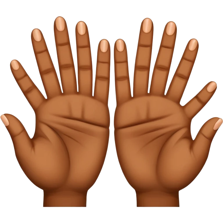 Four fingers held side by side, with the thumbs connected to form a triangle shape. emoji
