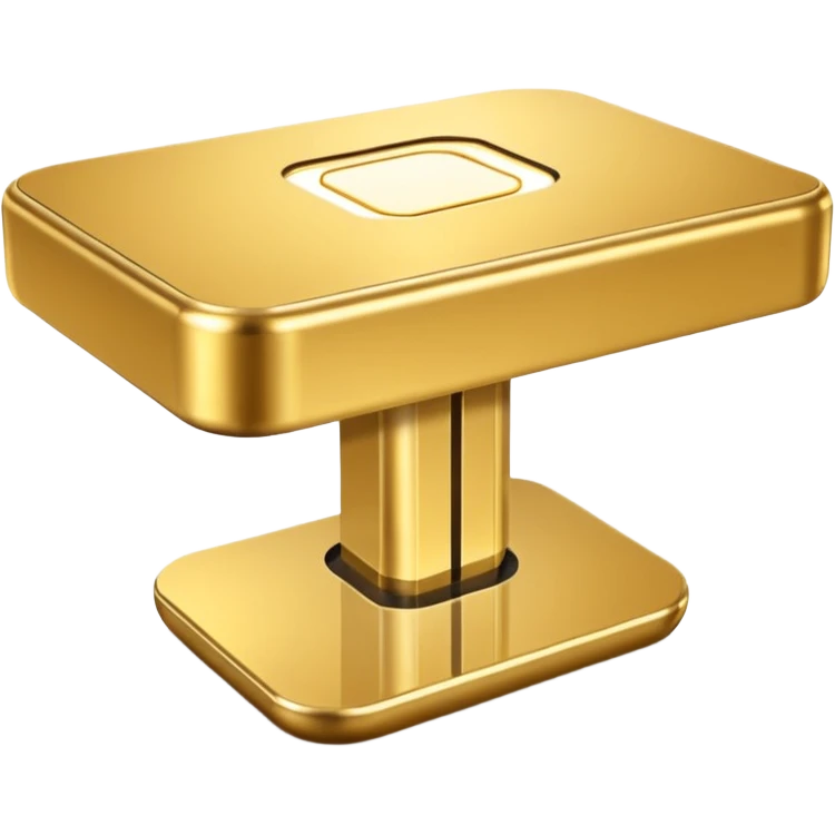 gold futuristic table emoji