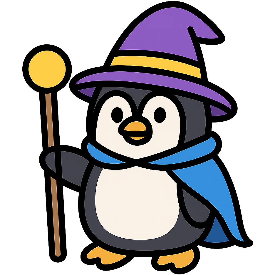 penguin wizard emoji