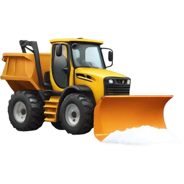 White skin man driving a snow plow emoji
