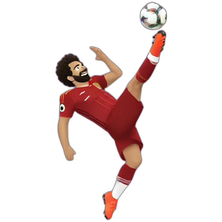 Mohamed salah acrobatic shot emoji